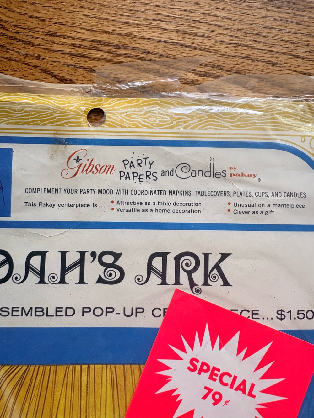 Vintage Gibson Noah’s Ark Party Pop-Up Centerpiece- Party Decor- original pkg - Picture 3 of 10